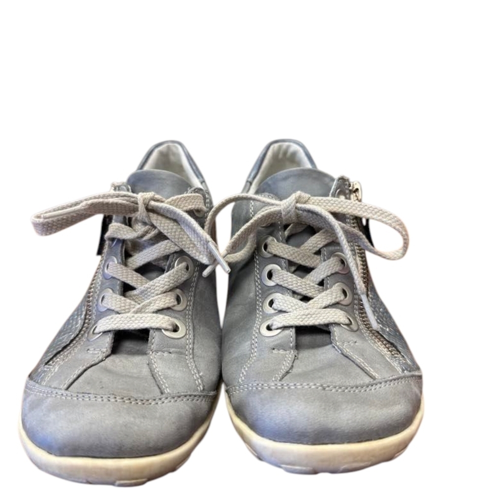Remonte Sneaker Grey Leather Zipper/Lace Size 36 - Picture 4 of 7